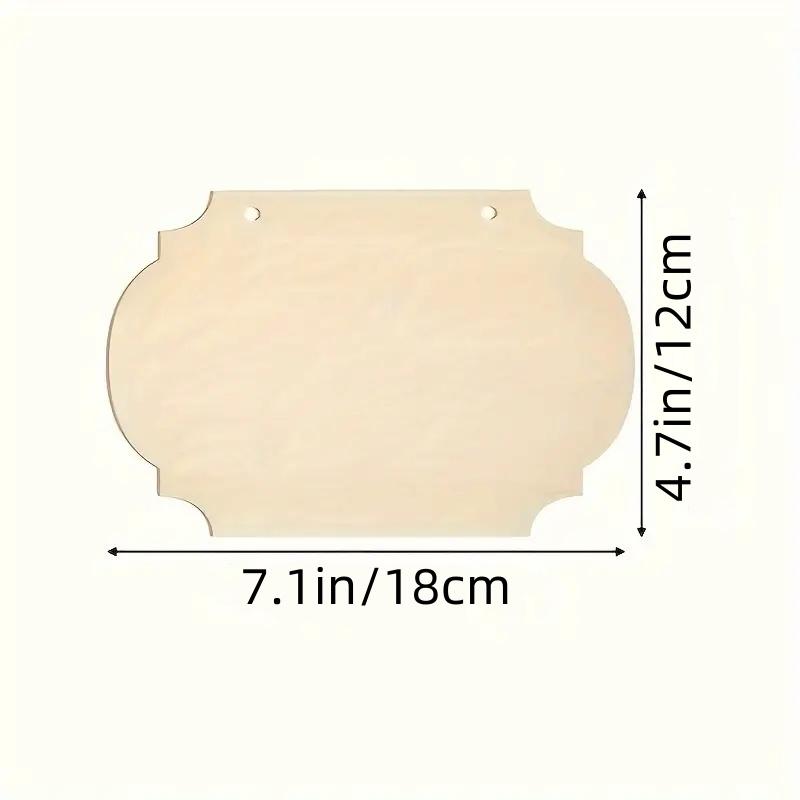 Wooden Blank Hanging Sign, Create DIY Handmade Painting Craft, Writing and Home, Room Decoration, Suitable for Various Occasions