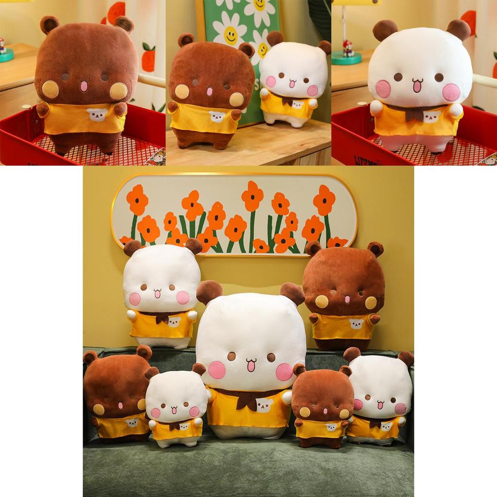 Adorable Plush Panda Toy Stuffed Animal Cushion With Soft Short Velvet Fabric