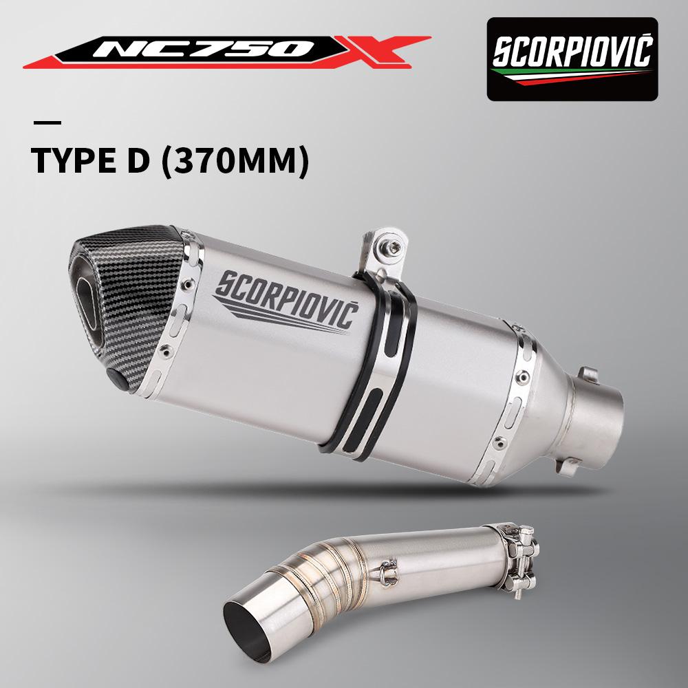 Motorcycle Exhaust Muffler Slip On For NC700 NC750X NC750 NC700S 2012-2017 Middle Link Pipe