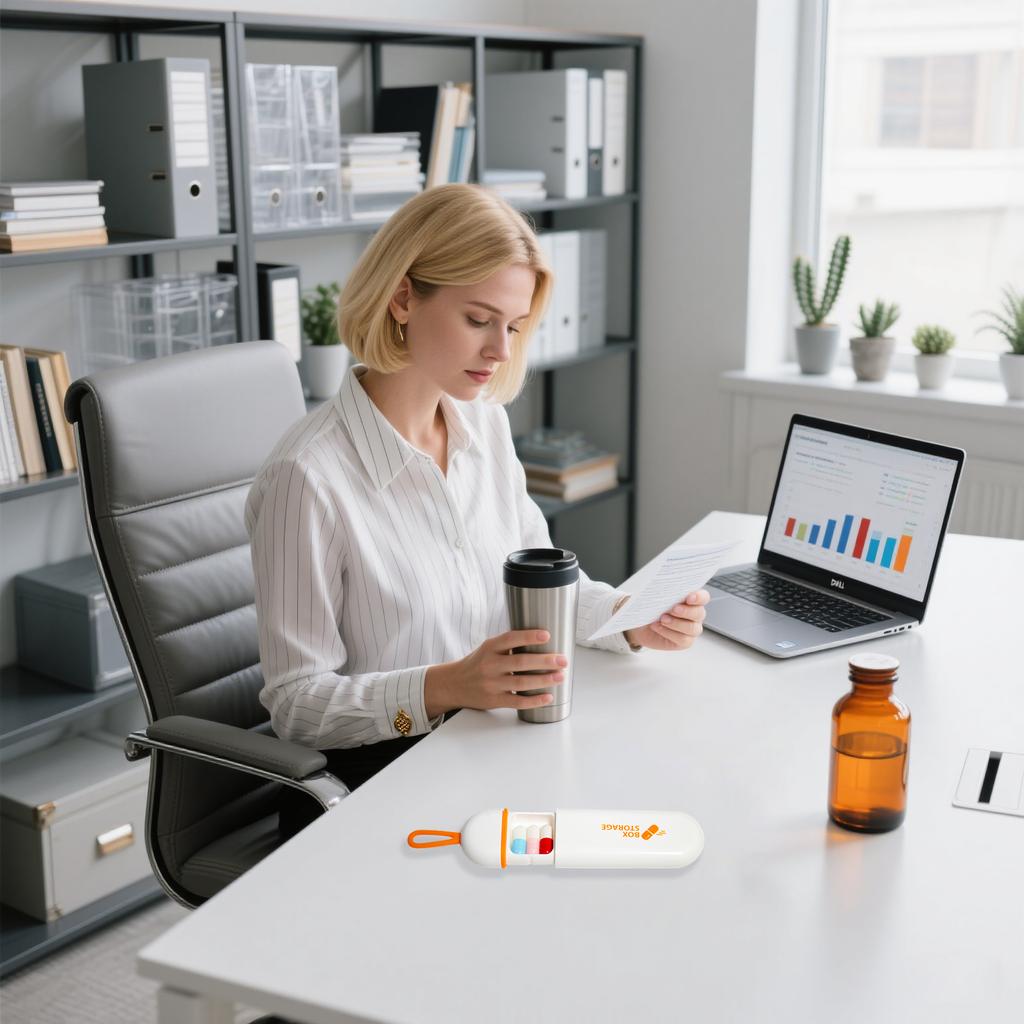 Daily Drug Organizer Portable Neat And Tidy Pill Management Travel Pill Dispenser Medicine Box Durable Sturdy Pocket Pill Box