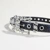 Cool Blingbling Rhinestones Belt for Women Western Cowgirl Styles with Punk PU Leather Designs Sequins for Various Event