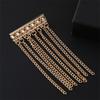 New Rhinestone Tassel Chain Brooch Men's Suit Badge Korean Fashion Lapel Pins Luxulry Jewelry Brooches Accessories