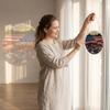 Acrylic Puzzle Window Hanging, Colorful Sunrise Sun Catchers Panel SunCatchers Puzzles Decor For Birthday Women, Men, Wife, Aunt, And Mom