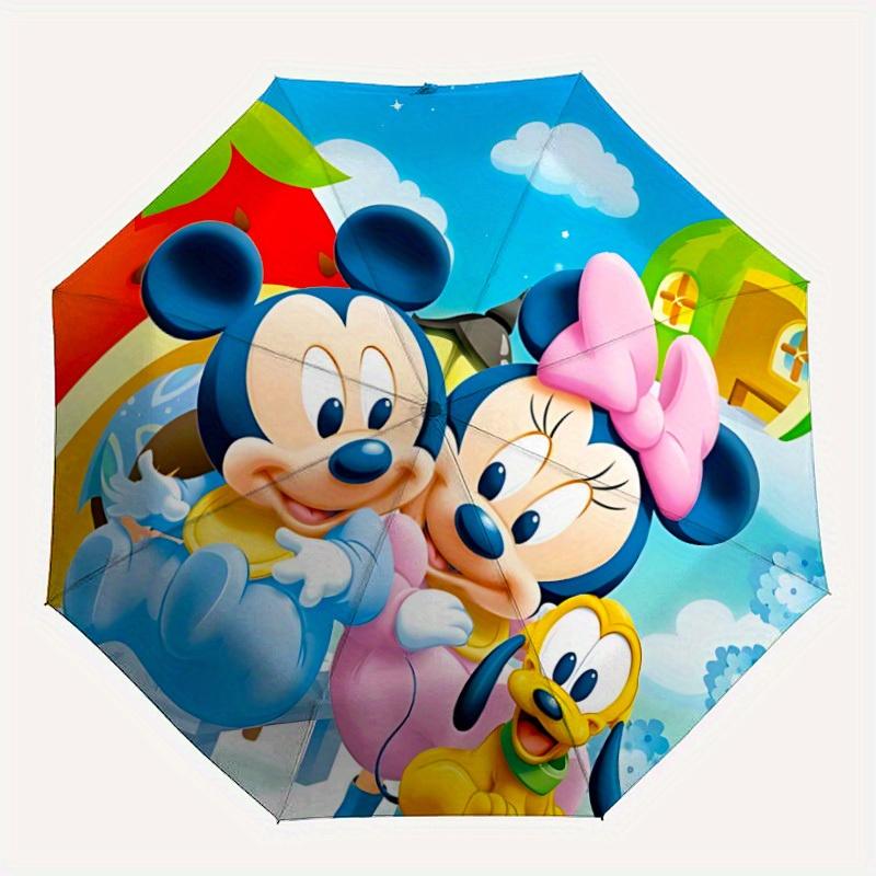 

1pc Mickey, Minnie Design Automatic Opening/Closing Folding Umbrella with 8 Iron Ribs, Portable Sunshade for Men and Women yy250731121