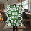 Custom Name Multi Sport Graphic Flannel Blanket, High Quality Comfortable for All Seasons, Home Decor, Warmth and Comfort