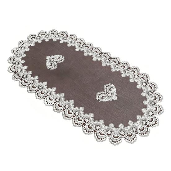 Oval Lace Table Runner Vintage Table Runner Doily Retro Lace Table Runner Floral 90*40cm C