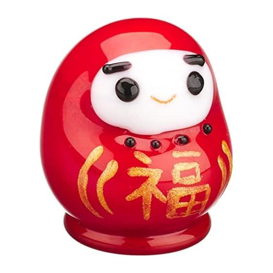 Fokart Handmade Glasswork Cute Lucky Daruma (Red) CYK495