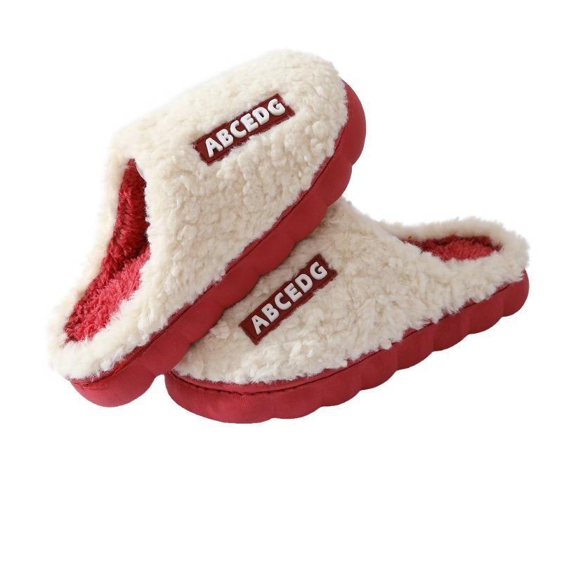 Women's winter cotton slippers men's winter indoor home home home non-slip warm 2025 new couple slippers