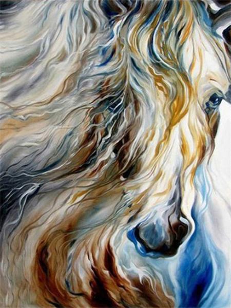 Diamond Art Painting Horse Full Round Embroidery Mosaic Animal Handmade Home Decor