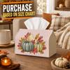 1pc Shabby Chic Fall Autumn Tissue Box - Pumpkin Maple Leaf Design, Durable Napkin Organizer for Car, Kitchen, Dining, Home Decor - Decorative Tableto