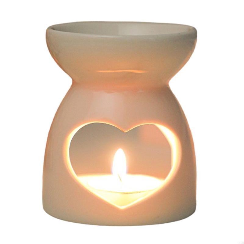 62KD Ceramics Aromas Diffuser Hollowed Out Tealight Holder for Home Decors