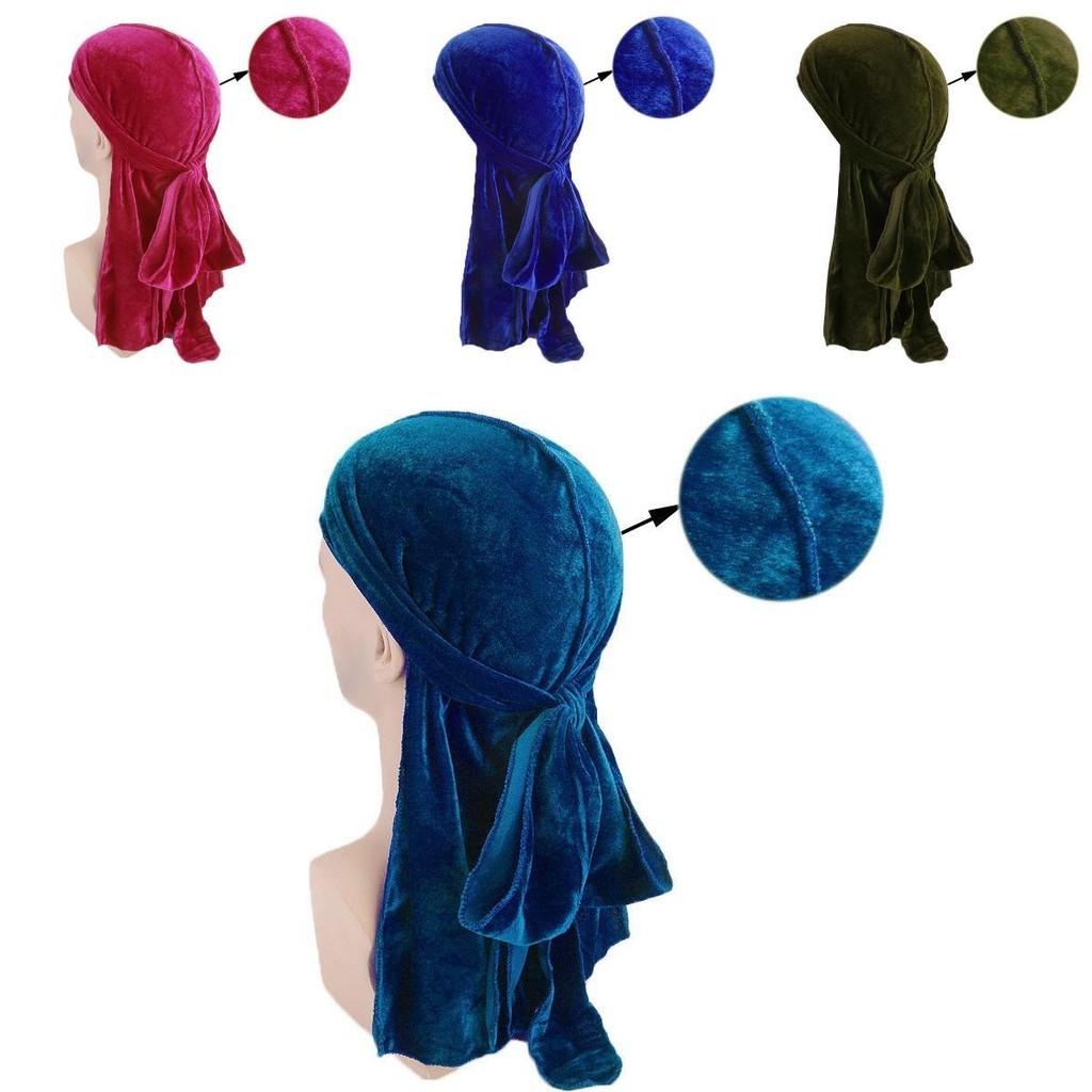 Tüm Mevsimler İçin Nefes Alabilen Türban Şapkalı Lüks Unisex Kadife Bandana Şapka