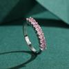 MODIAN Romantic Pink Cubic Zirconia Ring 925 Sterling Silver Luxury Dazzling Finger Rings For Women Wedding Jewelry