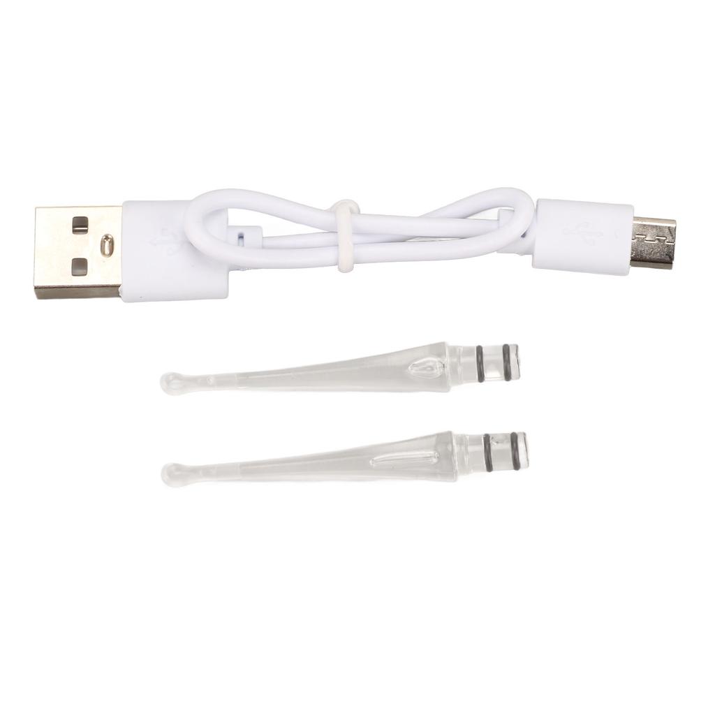 Kids Ear Wax Removal Spoon USB Rechargeable Safe Flashlight Round Tip LED Ear Pick Spoon with Storage Case Purple