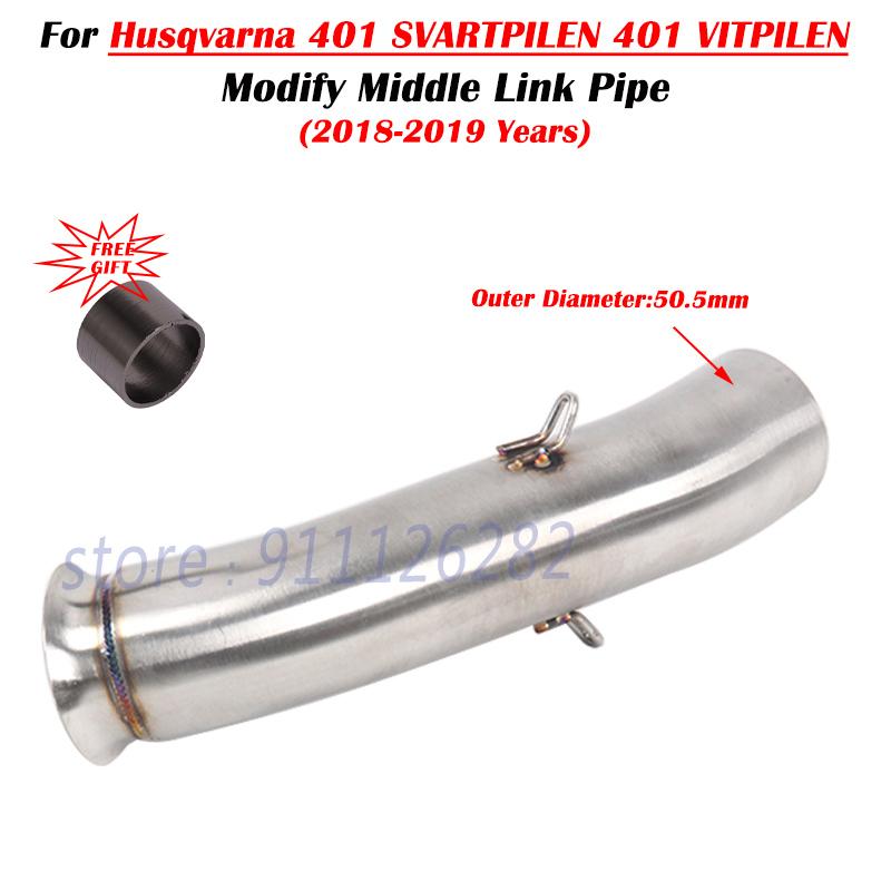 Für Husqvarna 401 SVARTPILEN 401 VITPILEN 125 250 2018 19 20 2021 Motorrad Auspuff Escape System Modifizierter Schalldämpfer Mittelrohr