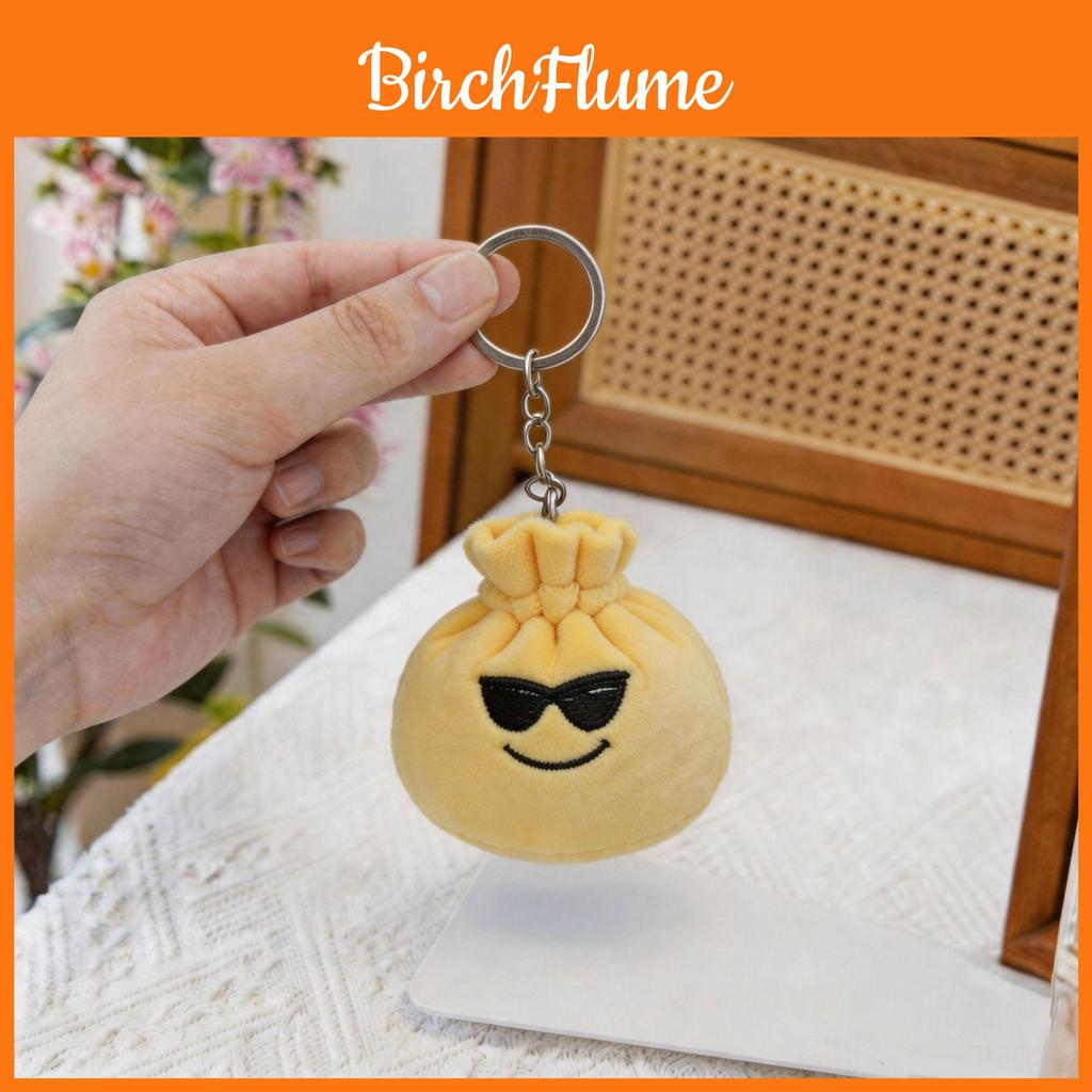 Niedliches Baozi Plüschtier Schlüsselanhänger mit PP-Baumwollfüllung zur Taschenverzierung
