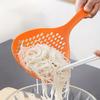 1pc Kitchen Noodle Filter Pot Trough Spoon - Stainless Steel Long Handle - Perfect for Home Cooking and Restaurant Use