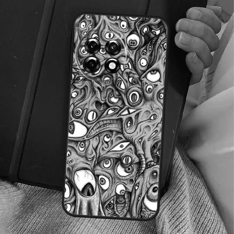 Scary Face Eyes Case For OnePlus 15 13 12 11 13R 13T 10T 10R 12R OnePlus Nord 5 CE 2 3 4 Lite N20 N30 Cover