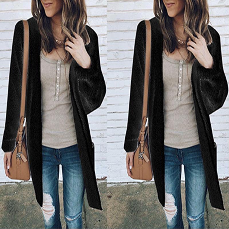 Premium Quality Women Long Sleeve Loose Sweater Knitted Cardigan Coat Jacket Outwear Casual For Effortless Style