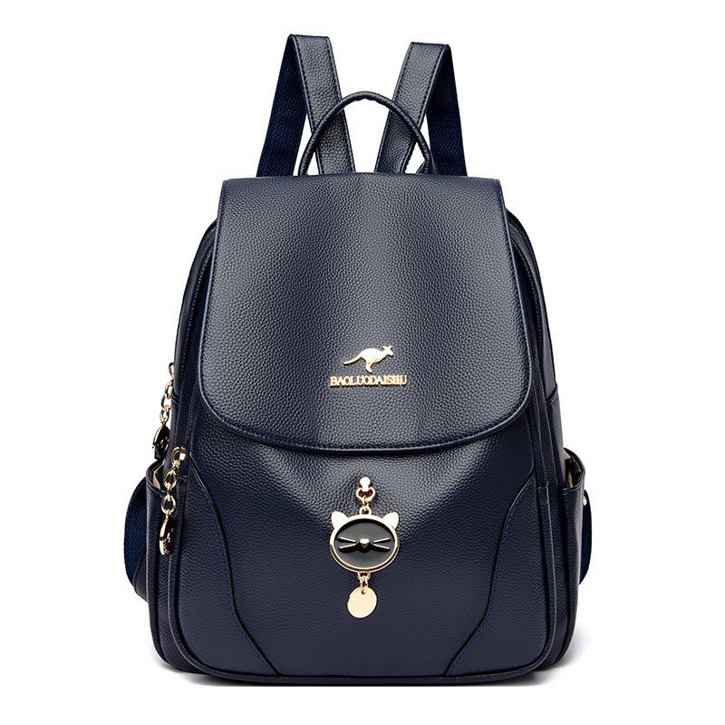 Schoolbag New Fashion Versatile Backpack Women's Large Capacity Simple Student Bag Women's Korean Version Outdoor Travel Mommy Bag