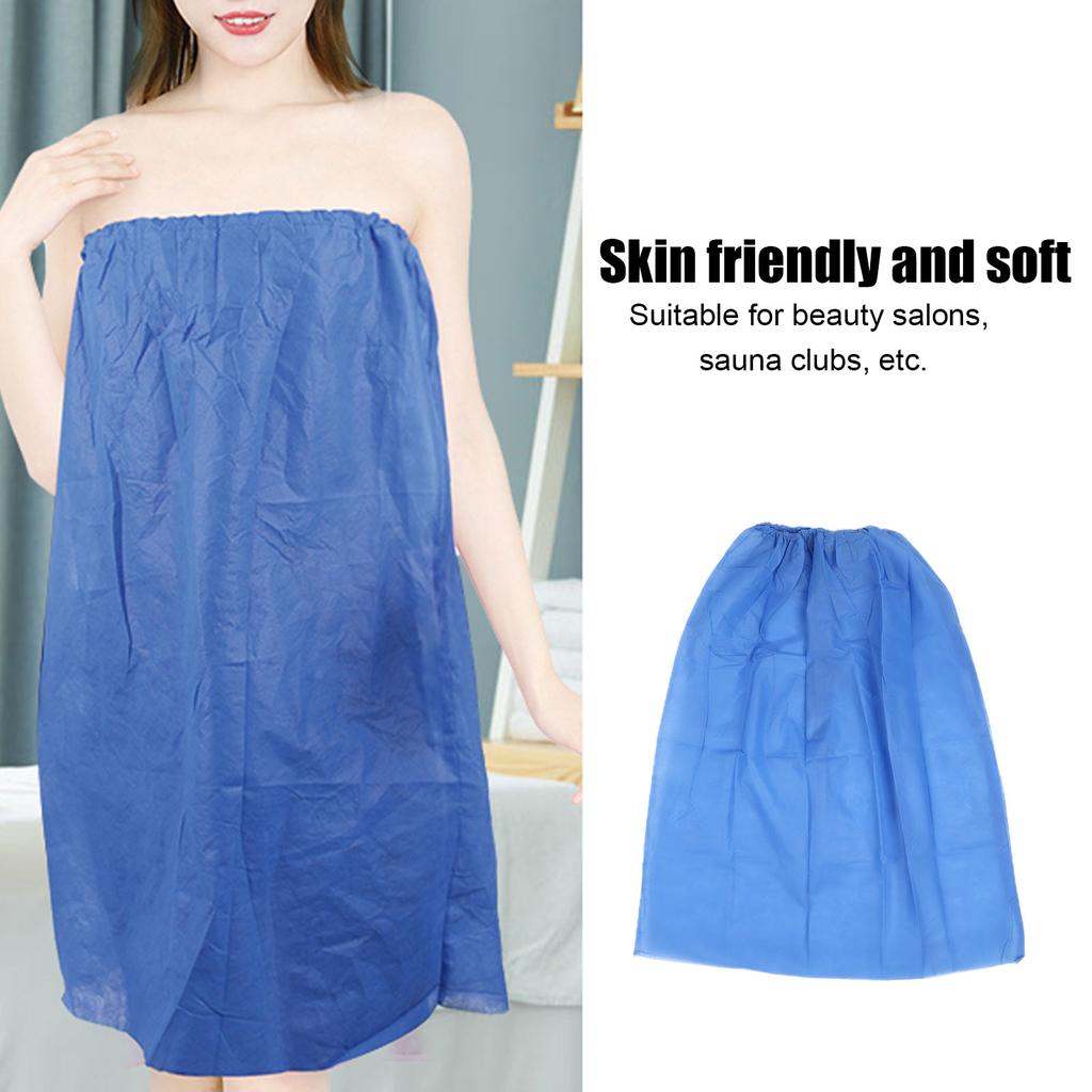 10pcs Women Disposable Bath Wrap Beauty Salon Travel Non Woven Sauna Spa Shower Robe