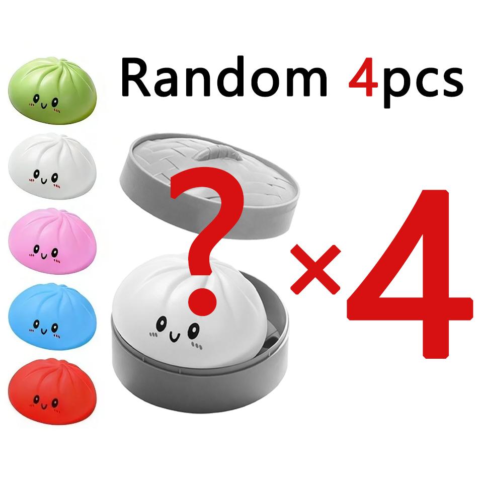 1-12Pcs Colorful Dumpling Slow Rebound Soft Pinch Decompression Kawaii Squeeze Office Desk Decor Home Office Desktop Ornaments
