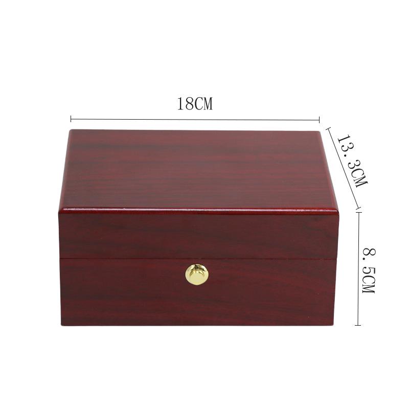 Luxurious Wooden & Leather Flip-top Jewelry Storage Box