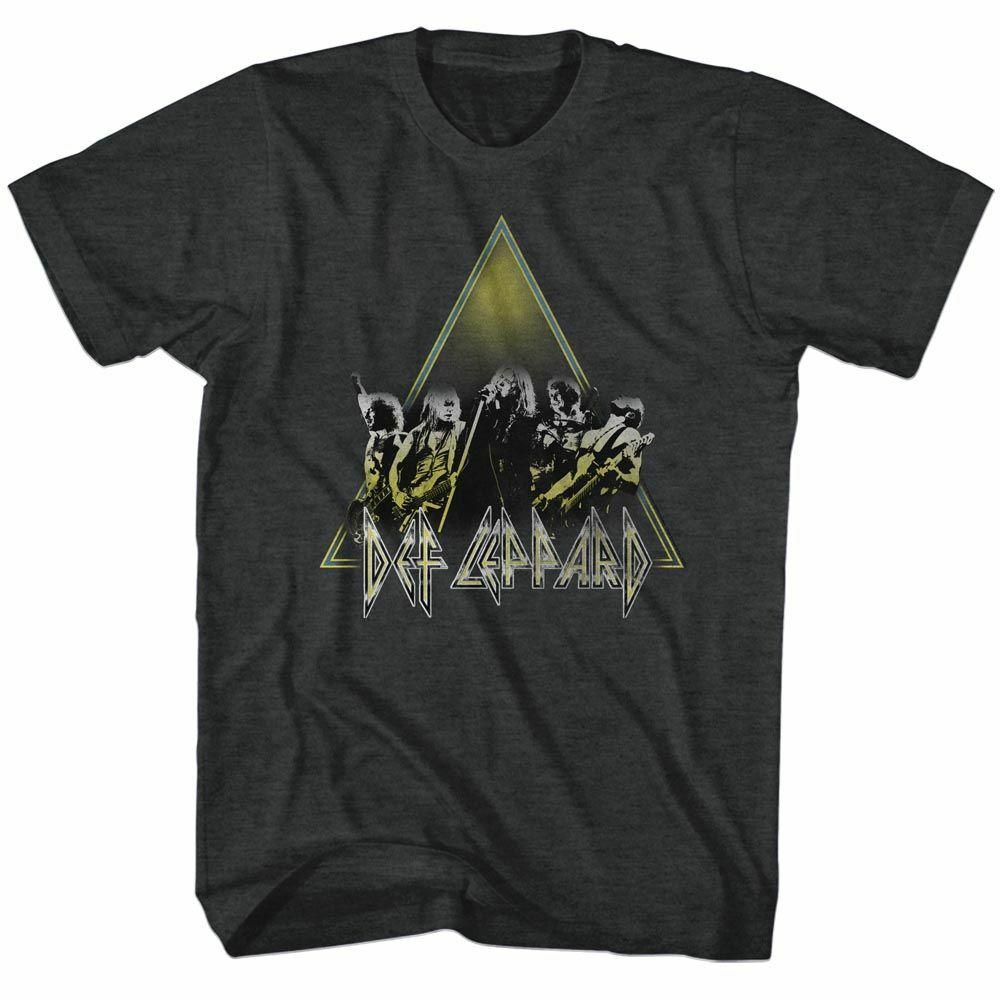 Def Leppard Performing Black Heather Adult T-Shirt M