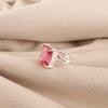 Rosa Turmal Edelstein Handgefertigter Silberring, 925 Sterling Silber Schmuck Geschenk für Ehefrau RR-86-2