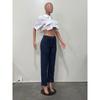Shiny Rhinestone Jeans Pants Sexy Women High Waist Elegant Night Club Diamonds Denim Straight Trousers