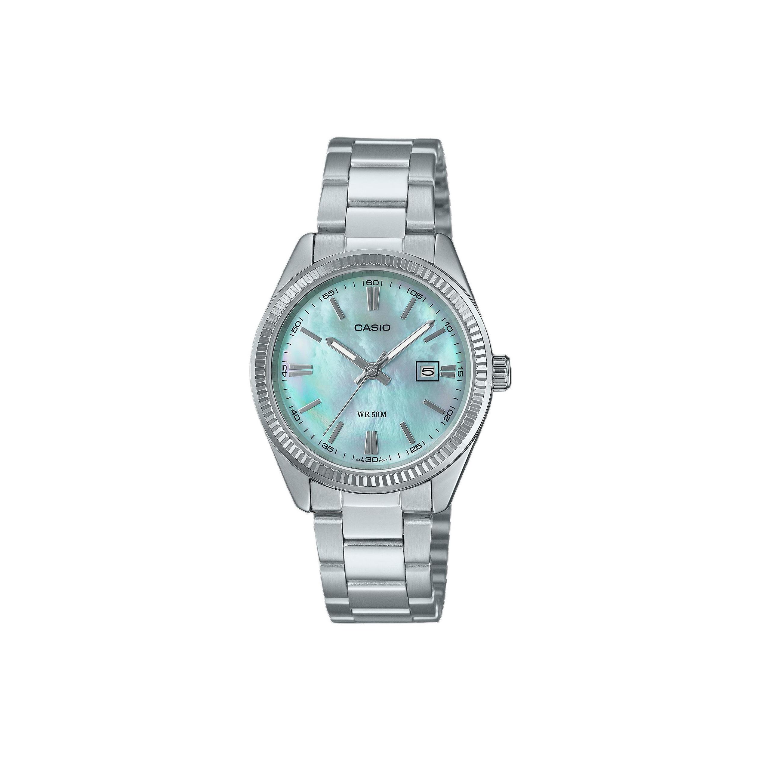 CASIO Unisex Standard Series Mother Of Pearl Color Watch LTP-1302DS-2AV LTP-1302DS-2AV Regular Watch Box