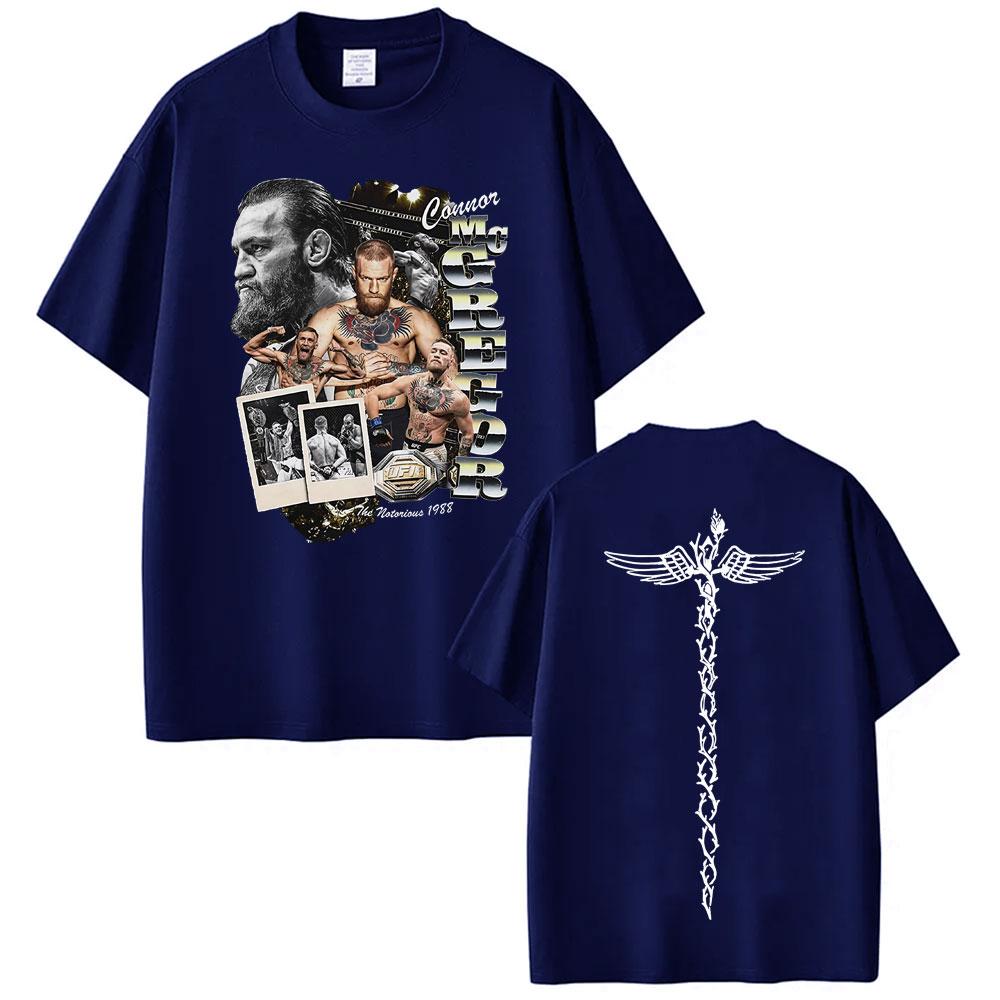 Conor Mcgregor The Notorious Maglietta Grafica Vintage Unisex Moda Donna Gotica Magliette Oversize Top Estivi 100% Cotone Maglietta