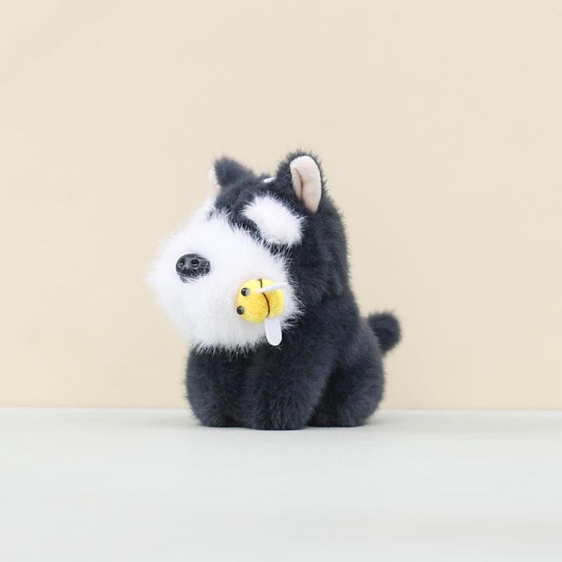 Keychain Plush Schnauzer Pp Cotton Stuffed Animal For Bag Decoration  Animal