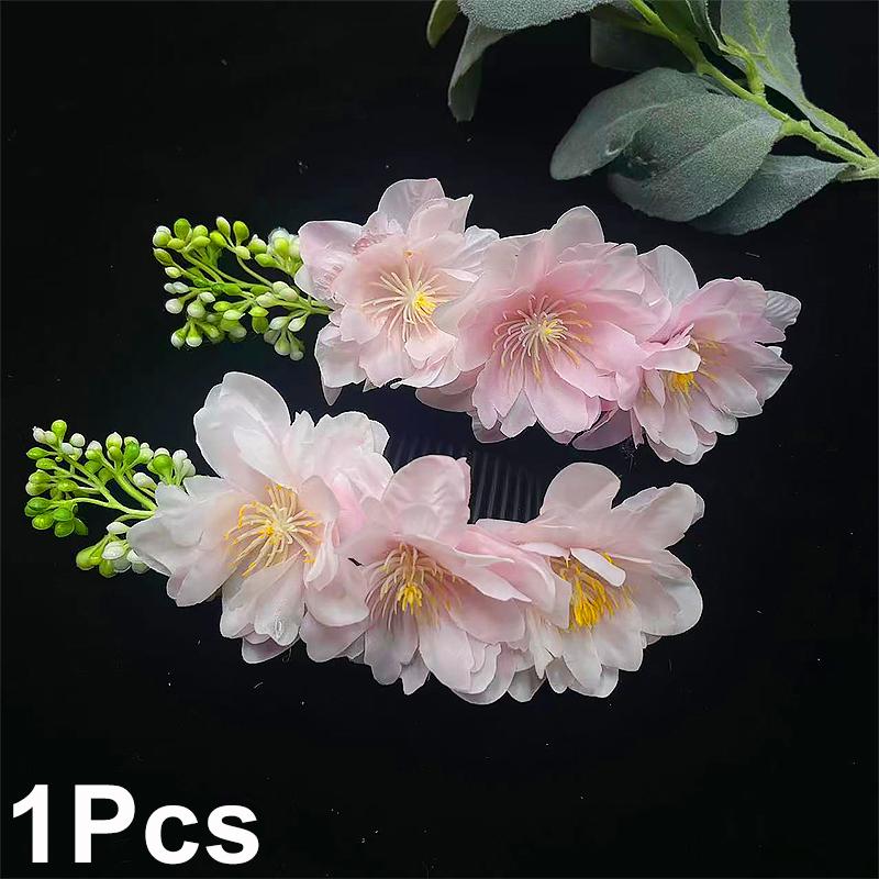 1pc Accessories Hair Side Flower Floral Hair Comb Retro Simulated Bridal Holiday Design
