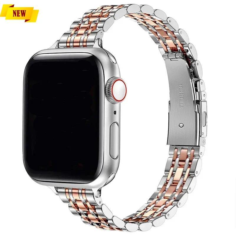 Stainless Steel Strap For Apple Watch Ultra 2 Band 49mm 42 44mm Metal Bracelet iWatch Series 10 46mm 9 8 7 6 SE 5 4 3 45mm 41mm