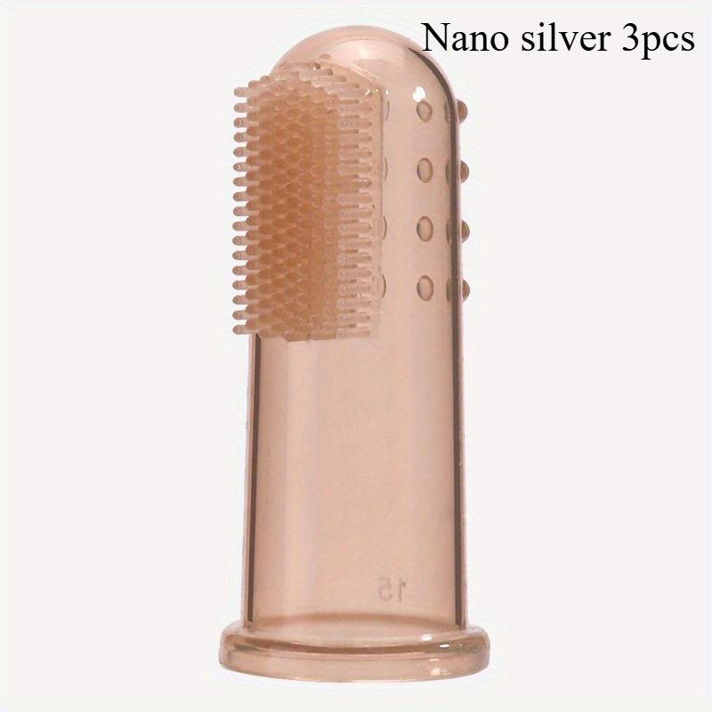 

3 шт. Зубная щетка для питомцев Мягкая силиконовая зубная щетка-напальчник для питомцев для бережного ухода за зубами собак и кошек