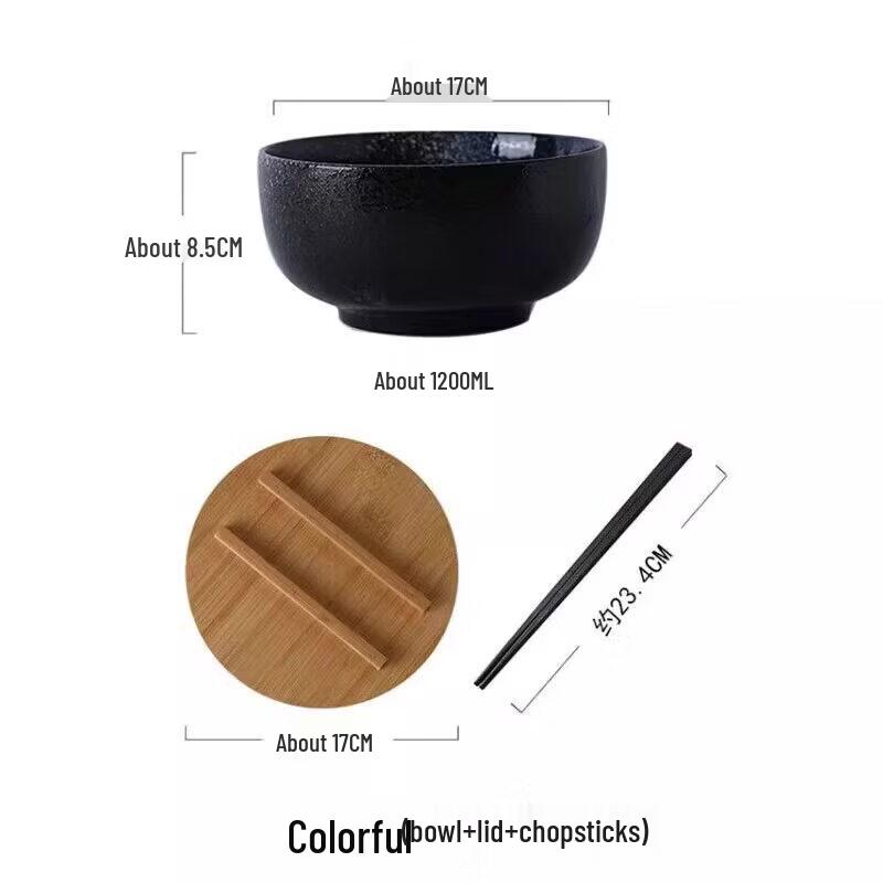Japanese Style Ceramic Noodle Bowl