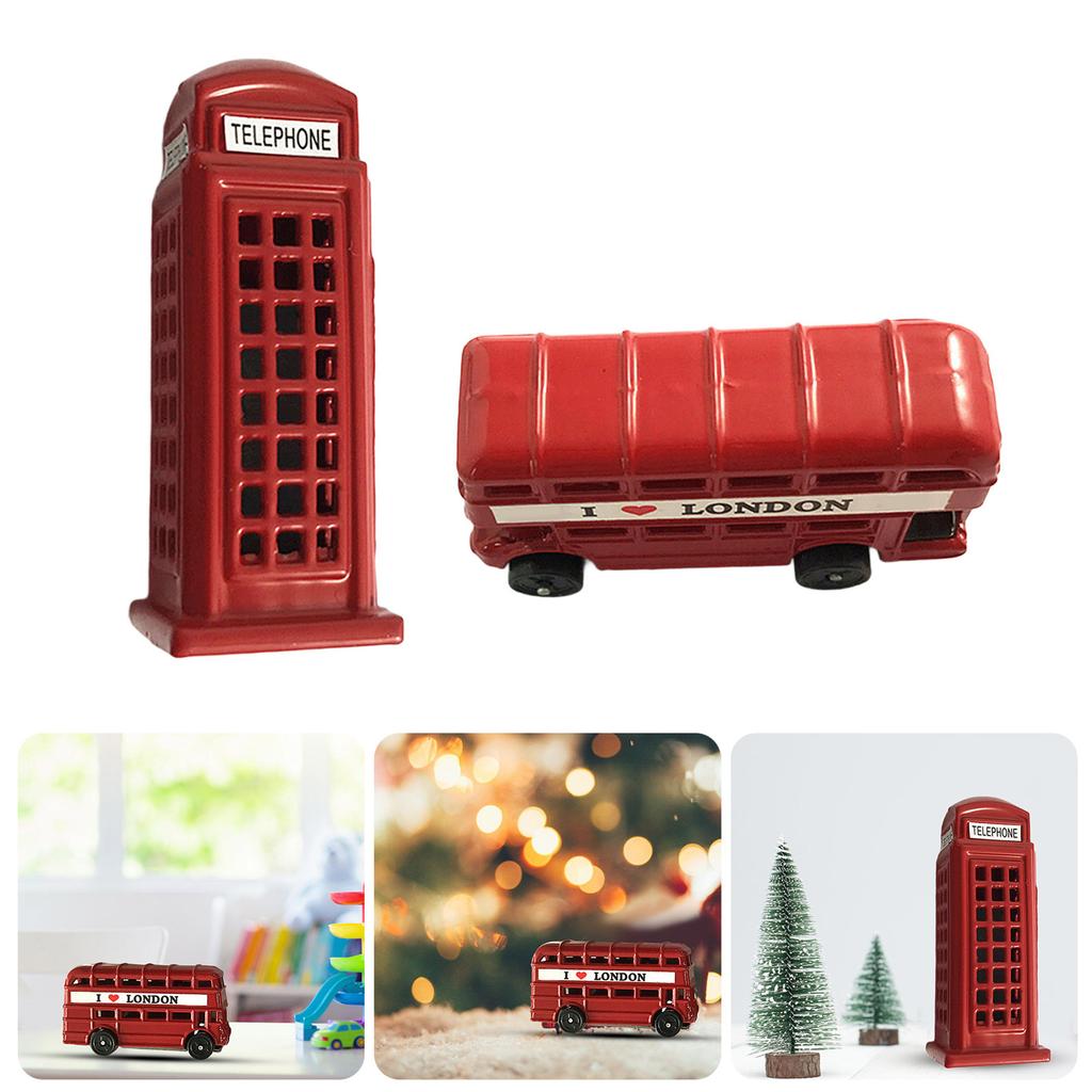 Fridge Magnet Unique Zinc Alloy London Bus Telephone Box Refrigerator Magnets Durabiliy For Home Decoration