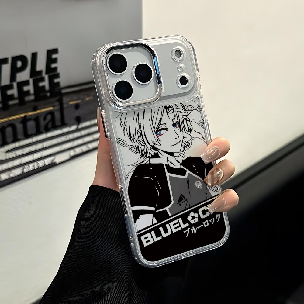 Anime B-Blues Locks Phone Case for Apple iPhone 17 Air 16 16e 15 14 13 12 11 Pro Max X Xs XR 8 Plus Luxury Clear Cover iPhone XS Max