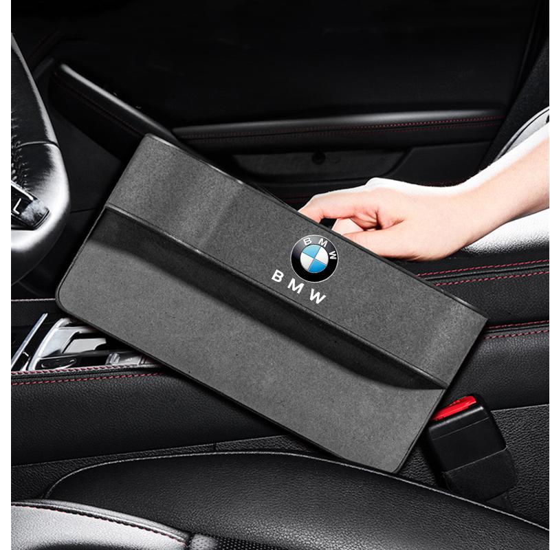 Suede Seat Side Storage Pocket for Car Seat Gap Filler Box For Bmw M E46 E90 E60 F10 F30 E39 E36 F20 E87 G30 E92 E91 X5 E70 F11