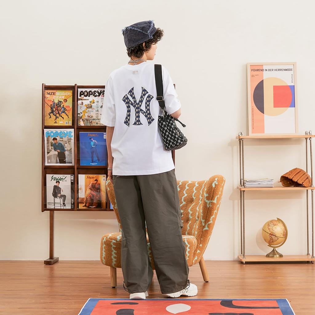 MLB New York Yankees T Shirts Unisex White Crew Neck Moderate Straight Fit 3ATSM0233-50WHS