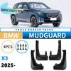 Mud Flaps Splash Guards For BMW X3 2025 2026 Mudguards Non-perforating ABS Plastic Front Rear Auto Car Accessories
