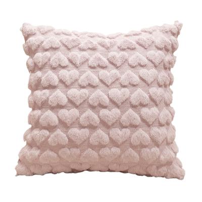 Set of 2 Heart Love Cute Decorative Throw Pillow Covers 18x18inch, Soft Plush Faux Fur Wool Pillow Covers for Couch Sofa Home