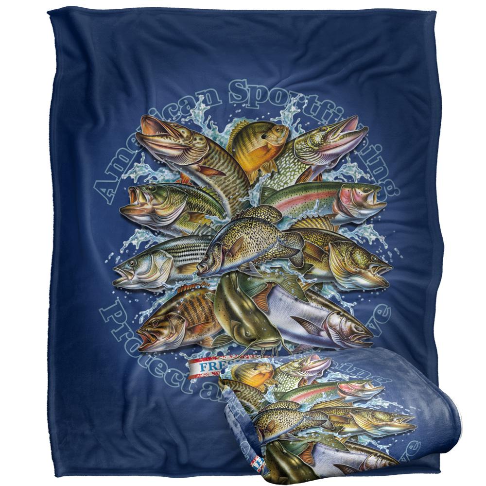 JQ Licensing American Sportfishing Freshwater Silky Supersoft Blanket