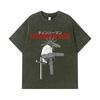 275 GSM Washed T-shirts 100% Cotton Chainsaw Man V41 Denji Print Unisex Heavy Cotton T Shirt