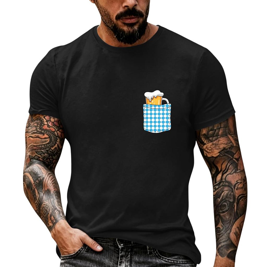Herren Vintage Stil Grafikdruck Kurzarm T-Shirt Lockerer Schnitt Lässig Sommer Tägliches Oberteil für Outdoor-Aktivitäten und Freizeit