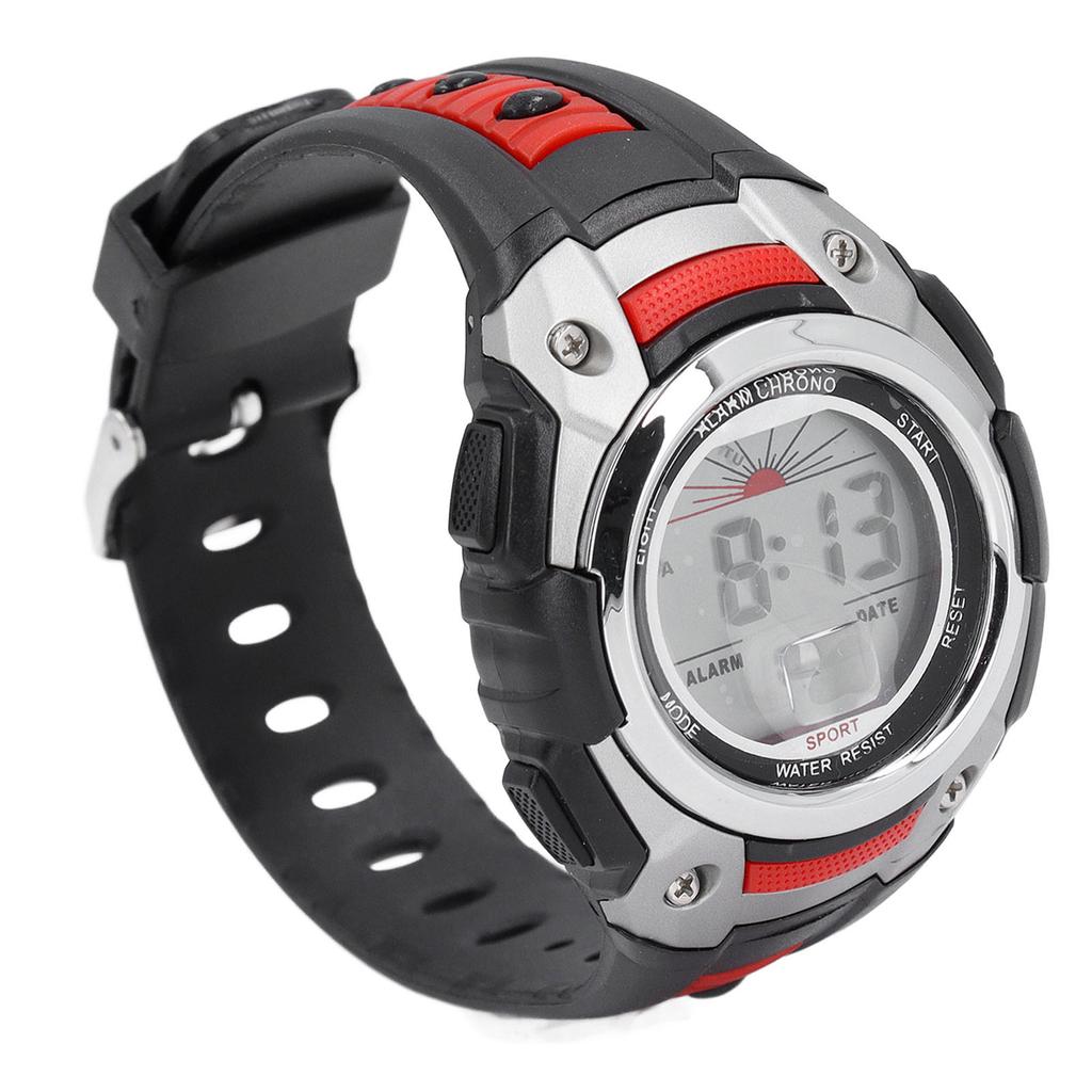 50m Waterproof Men Women Digital Watch LED Night Light Stopwatch Calendar Alarm 12Celsius24H Rubber Band Shockproof Watch