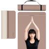 WUWAN Yoga Wide Two-Tone Mat, (Brown)