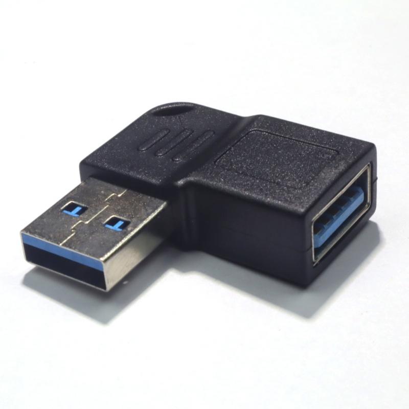 90 Degree Right Angle USB3.0 Male To Female Adapter Space Saving 5Gbps Extension Connector for Computer Printer Camera