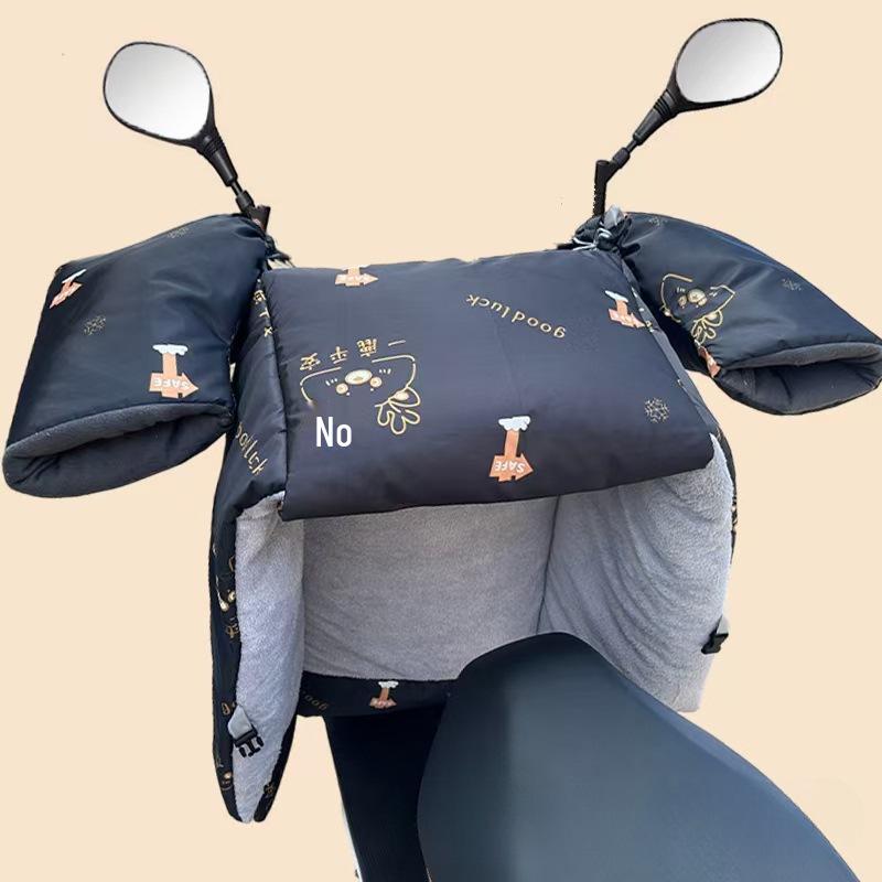 Winter Fleece-Lined Waterproof Electric Motorcycle Windshield